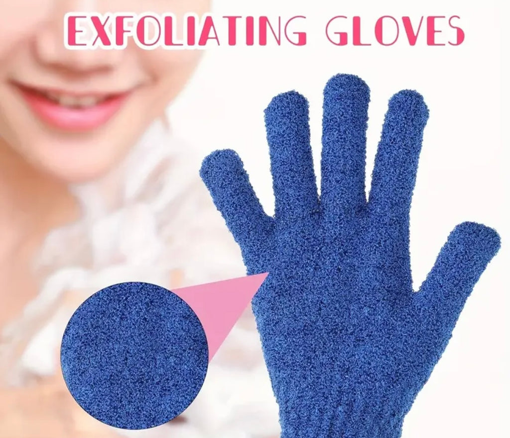 Exfoliating Bath Gloves - Double-Sided Microfiber Mixed Colors for Body & Facial Hydrotherapy, Deep Exfoliation & Light Beige Renewal, All Light Beige Types,Bath Gloves for Exfoliatin