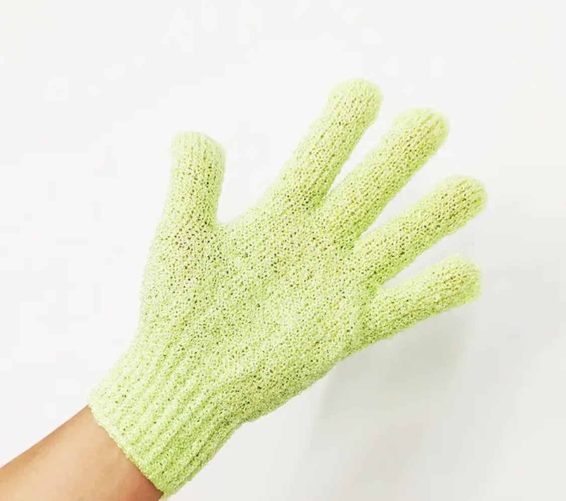 Exfoliating Bath Gloves - Double-Sided Microfiber Mixed Colors for Body & Facial Hydrotherapy, Deep Exfoliation & Light Beige Renewal, All Light Beige Types,Bath Gloves for Exfoliatin