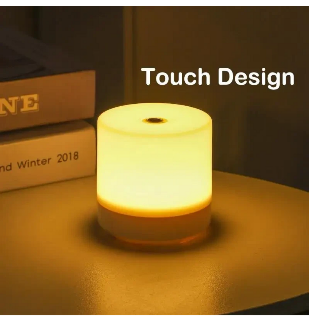LED Bedside Lamp 3 Colors USB Stepless Dimming Night Light