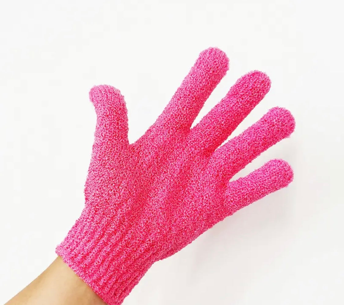 Exfoliating Bath Gloves - Double-Sided Microfiber Mixed Colors for Body & Facial Hydrotherapy, Deep Exfoliation & Light Beige Renewal, All Light Beige Types,Bath Gloves for Exfoliatin