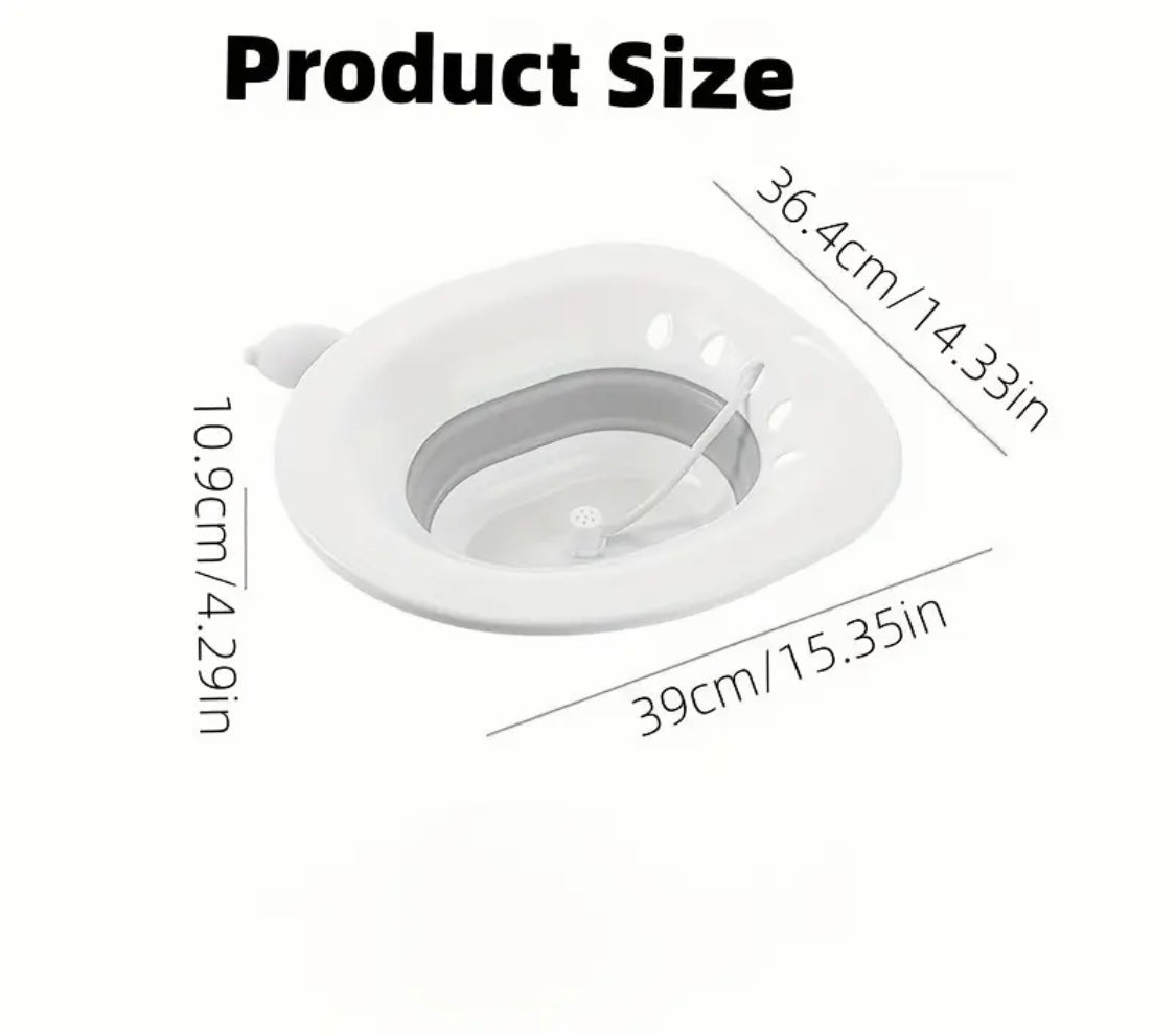 Foldable Postpartum Toilet Seat with Cushion for Hemorrhoid Relief & Postpartum Care - Easy Storage, Essential for Pregnancy & Postnatal Recovery, Includes Irrigation Device, Portable Toilet Seat|Foldable Seat|Functional Cushion, Toilet Seat for Bathroom