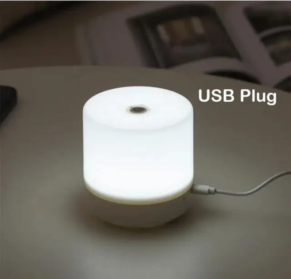 LED Bedside Lamp 3 Colors USB Stepless Dimming Night Light