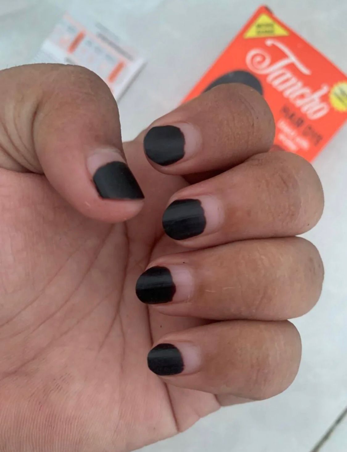Black henna - henna Black Dye for Henna and hair - Nail Polish, Classic Black Design