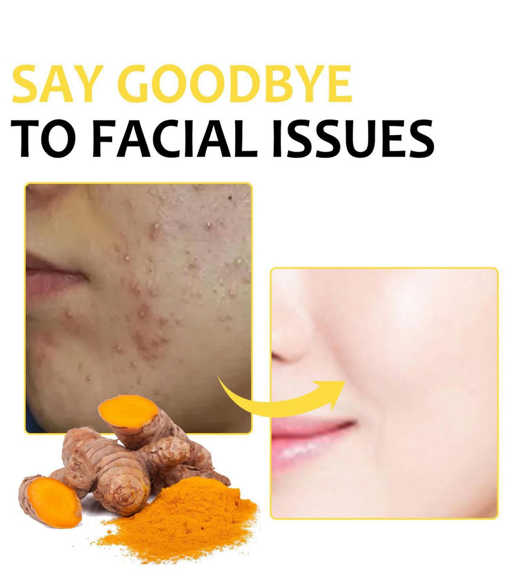 Turmeric Face Wash+Turmeric Cleansing Pads,100% Natural Turmeric Cleansing set