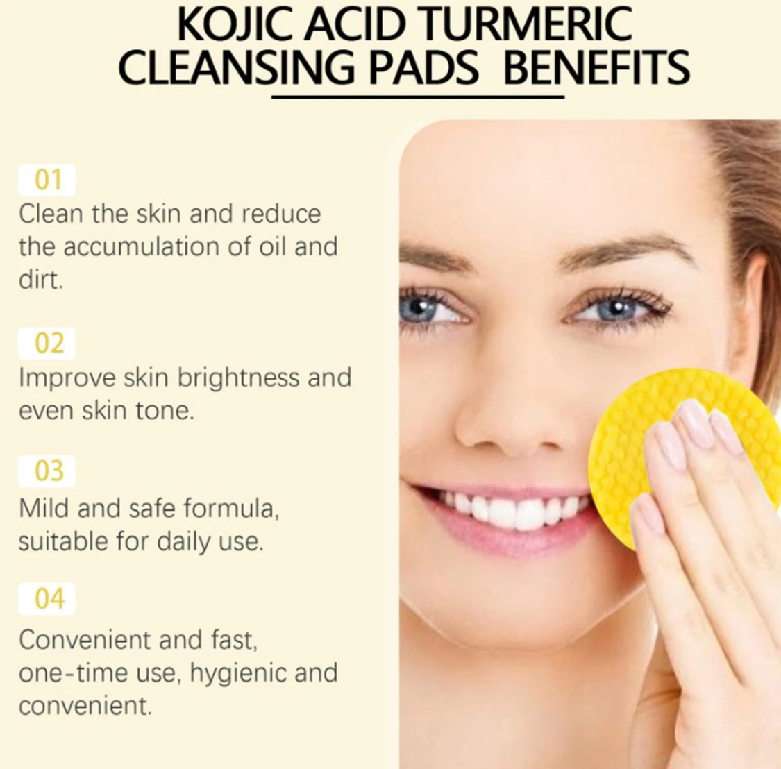 Turmeric Face Wash+Turmeric Cleansing Pads,100% Natural Turmeric Cleansing set