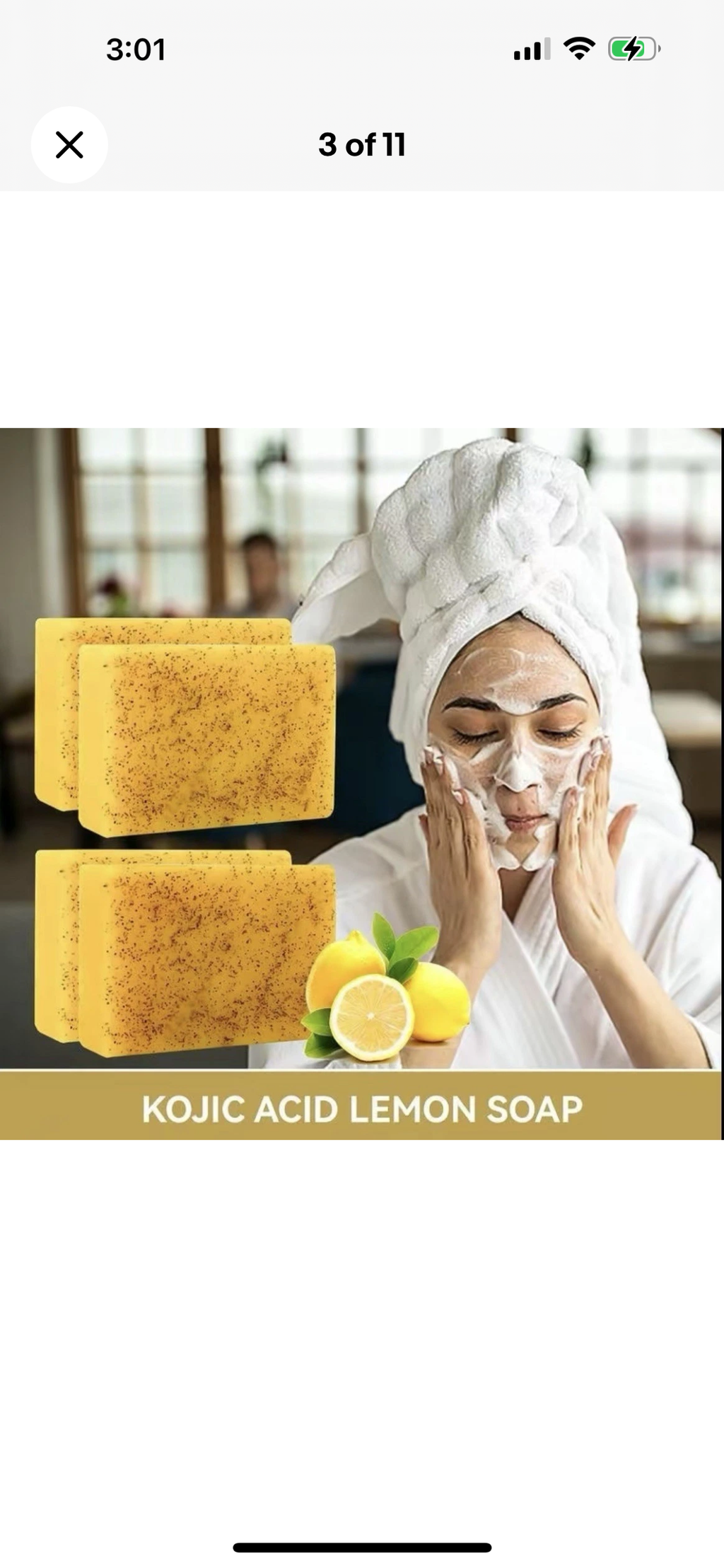 Tumeric + Kojic Acid Brightening Cleansing Bar Soap For Acne And Dark Marks 100g
