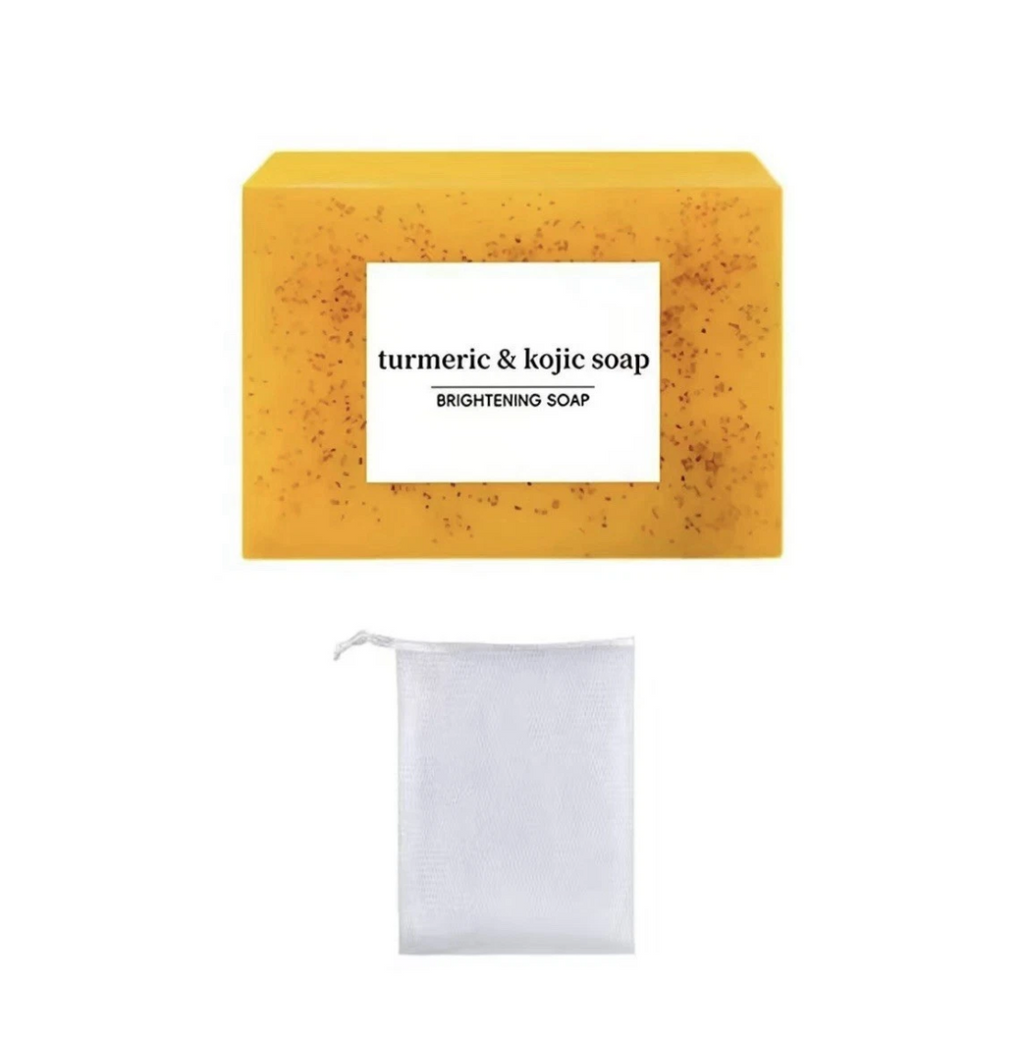 Tumeric + Kojic Acid Brightening Cleansing Bar Soap For Acne And Dark Marks 100g